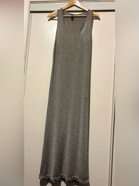 QED London Silver-Gray Sleeveless Maxi Dress